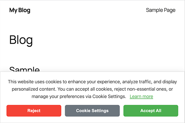 Cookie Consent Banner